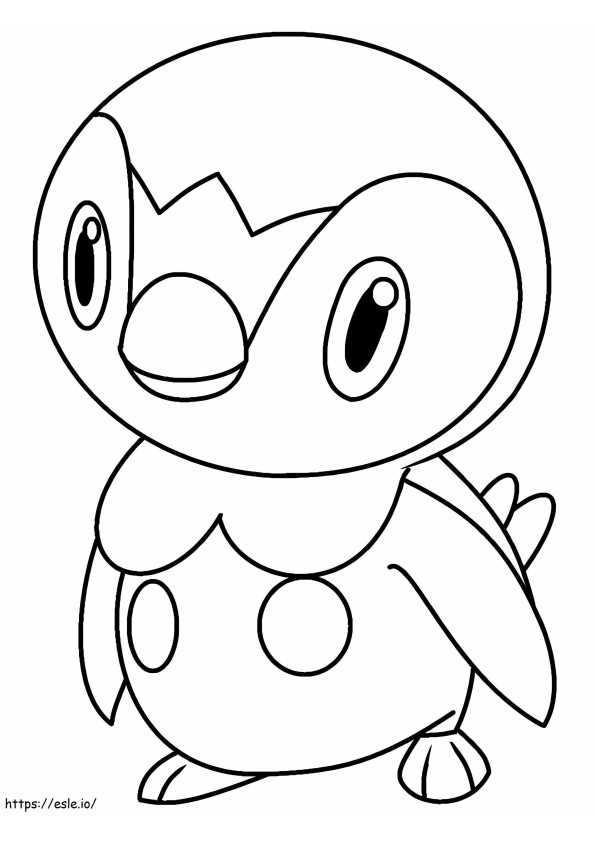 Pokémon Piplup para imprimir gratis para colorear