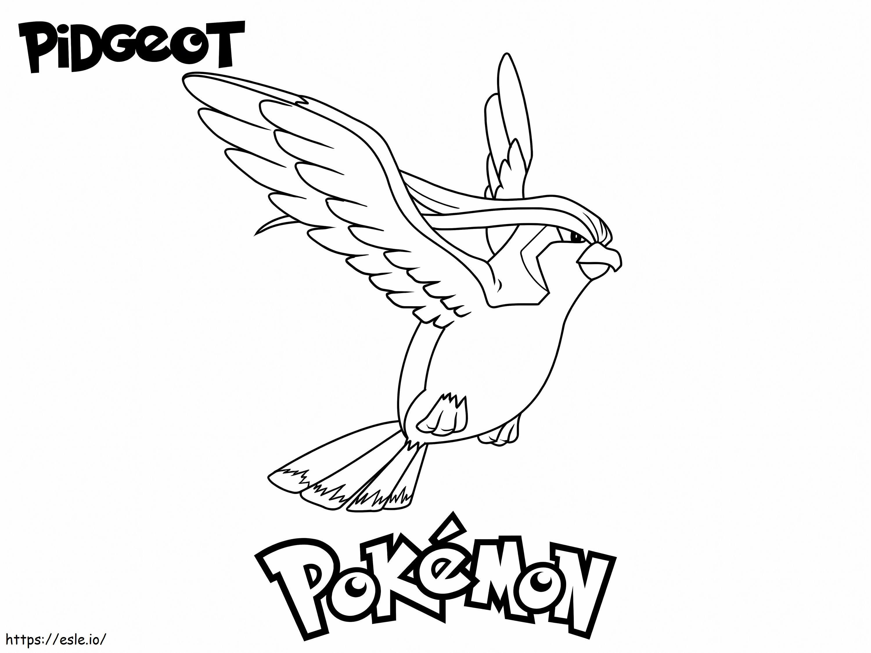 Pidgeot Pokemon coloring page