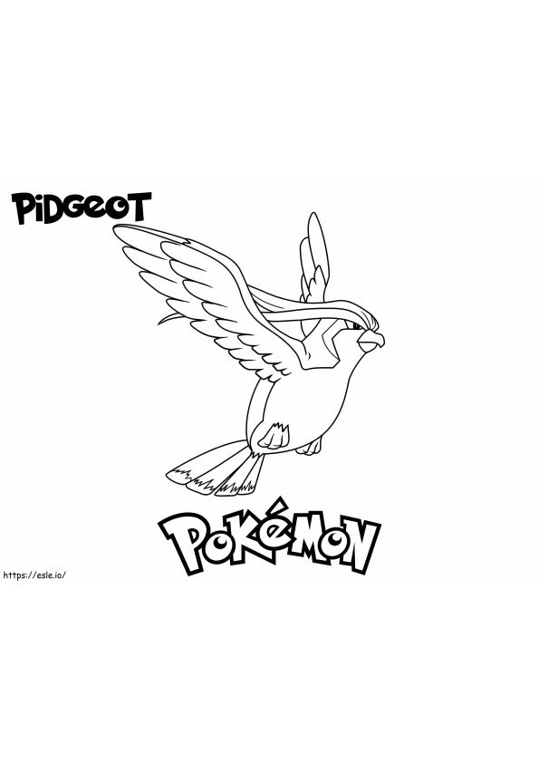 Pokémon Pidgeot para colorir