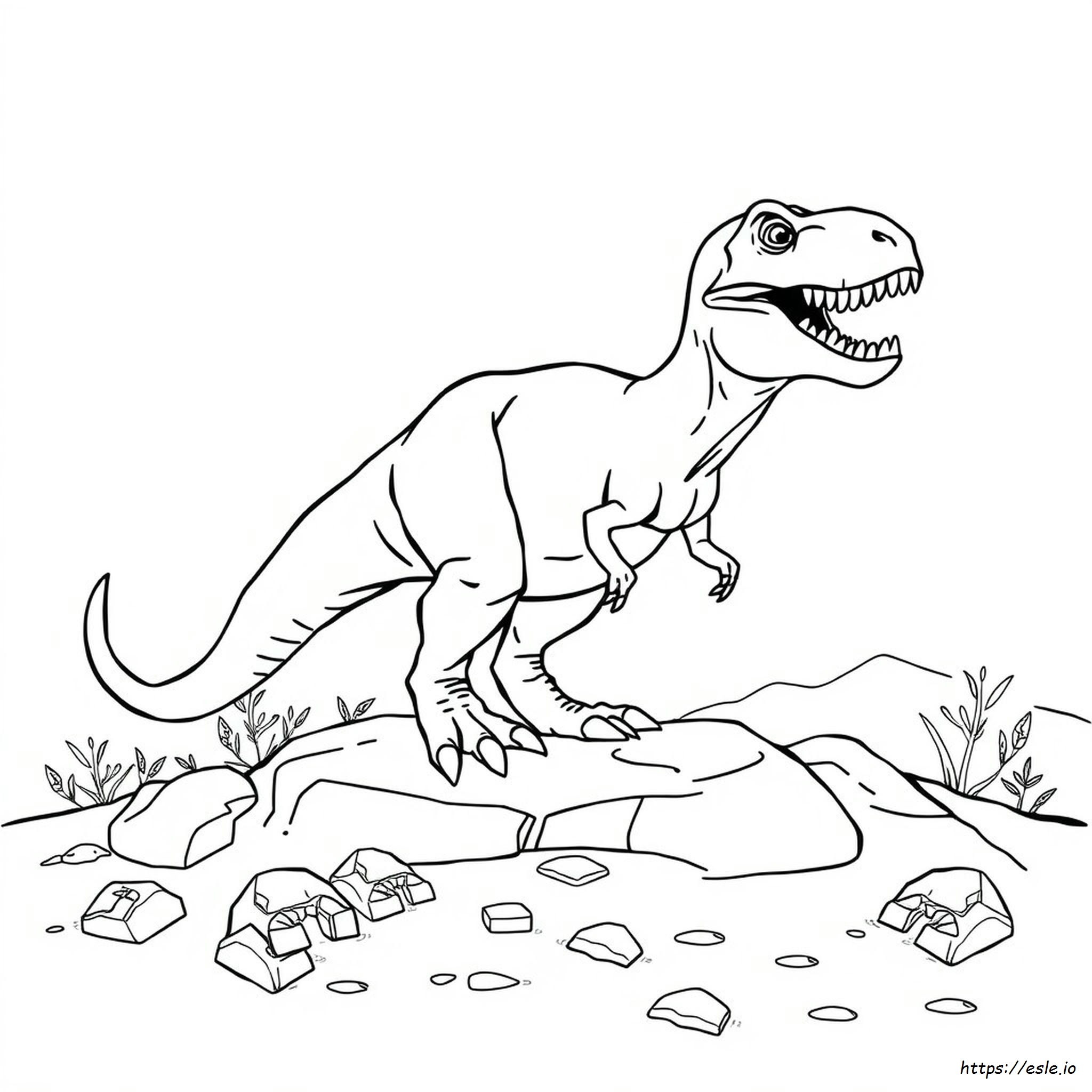 T-Rex Värityskuva Tulostettava