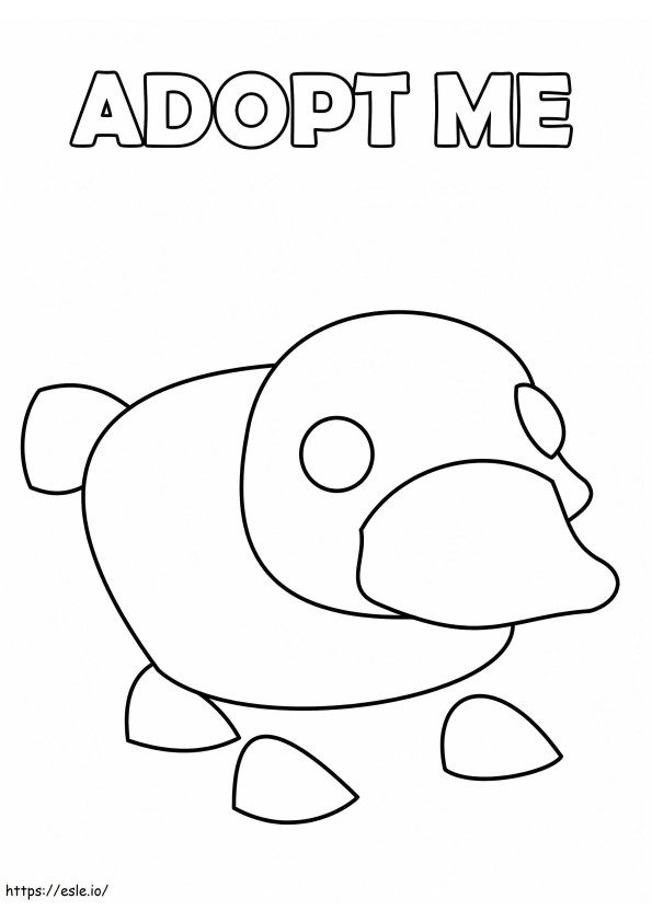 Platypus Adopt Me coloring page