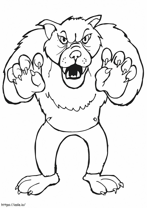 The Big Bad Wolf Color Print A4 coloring page