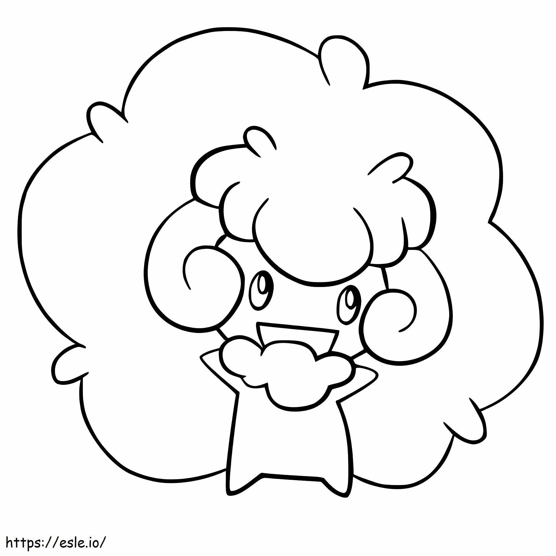 Happy Whimsicott Pokemon coloring page