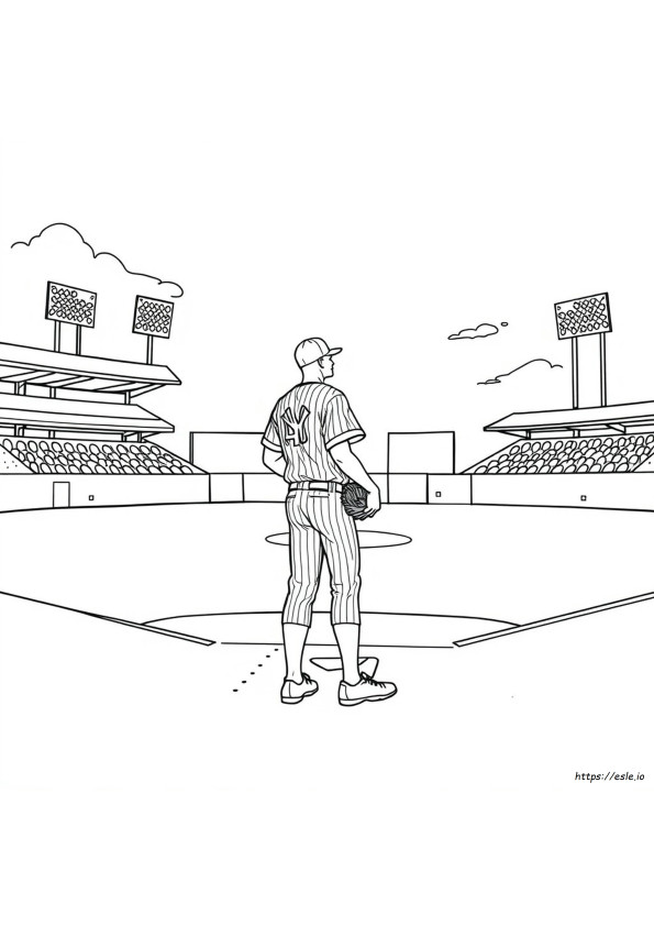 New York Yankees Mewarnai Gambar Dapat Dicetak Gratis