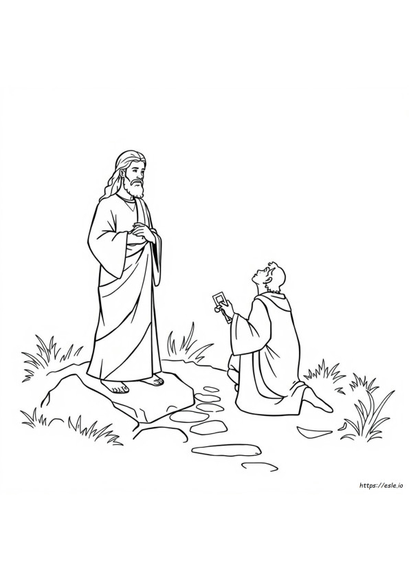 Jesus Restores Peter Coloring Page