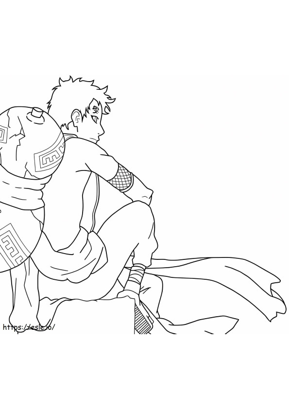 Awesome Gaara coloring page