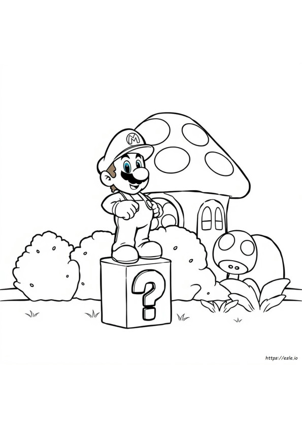 Super Mario Coloring Picture