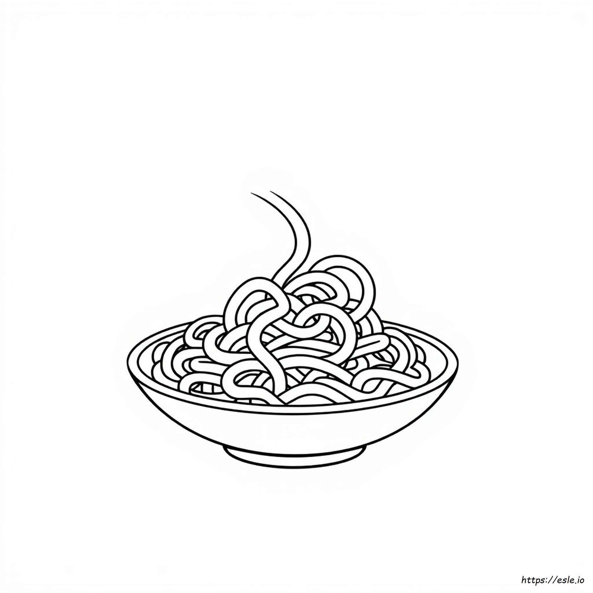 Cute Noodle Coloring Page