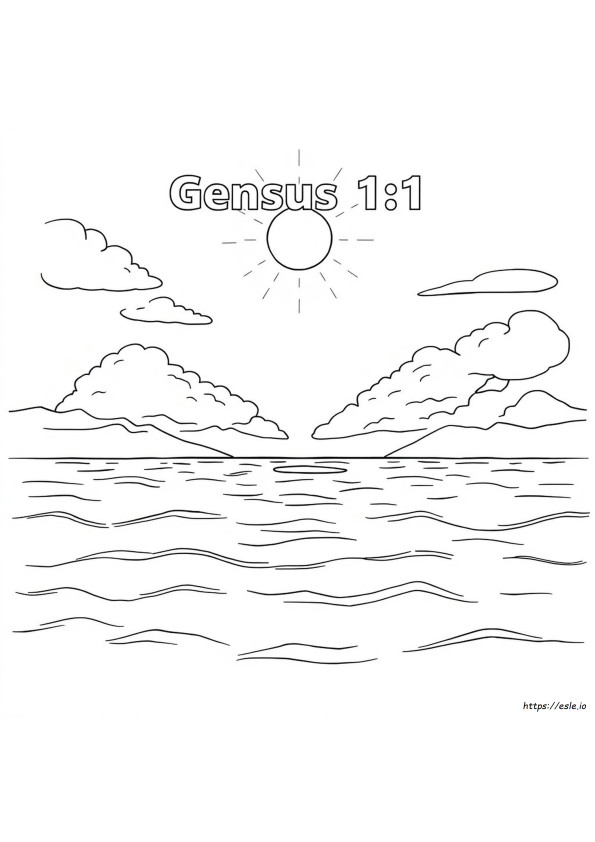 Preschool Genesis 1 1 Coloring Page