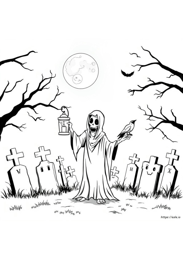 Scary Colouring Page