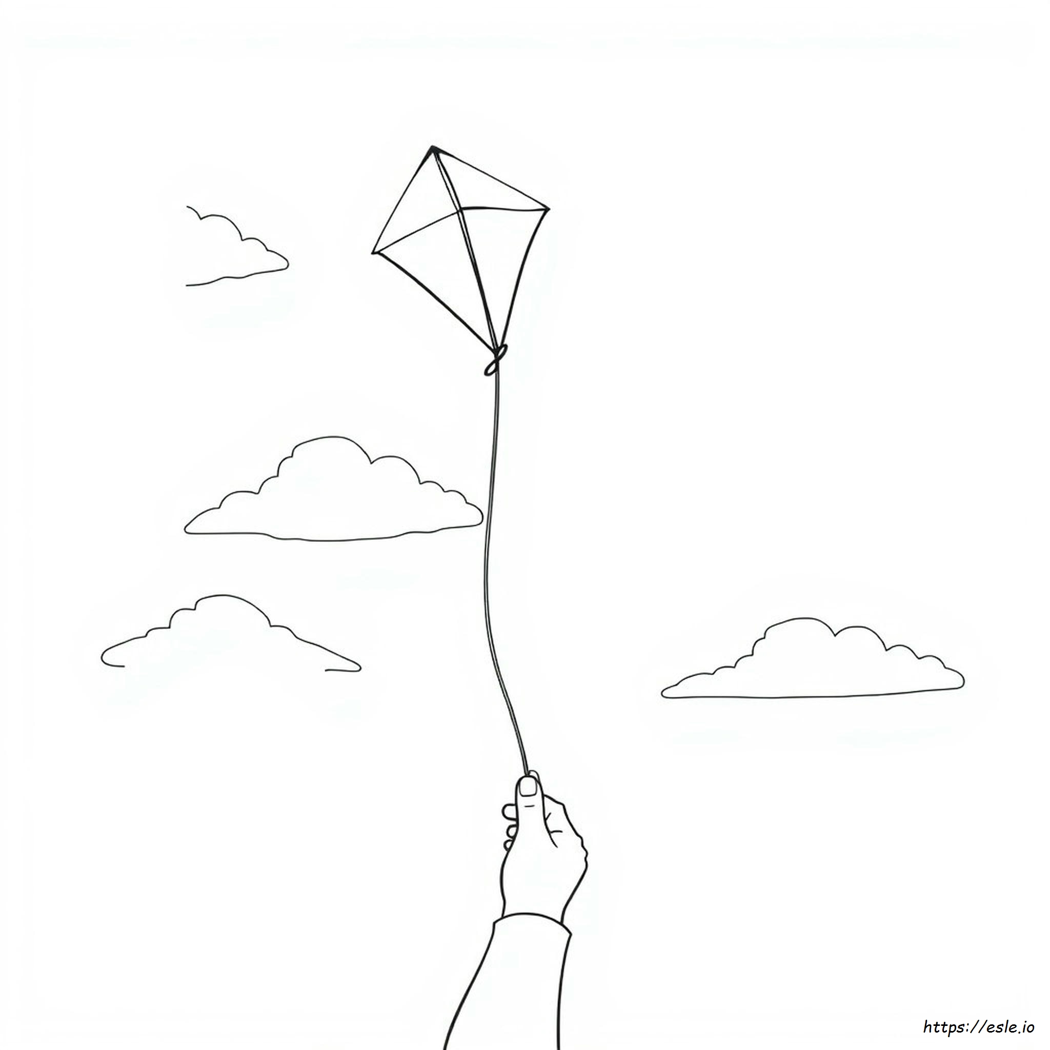 Outline Of Kite For Colouring