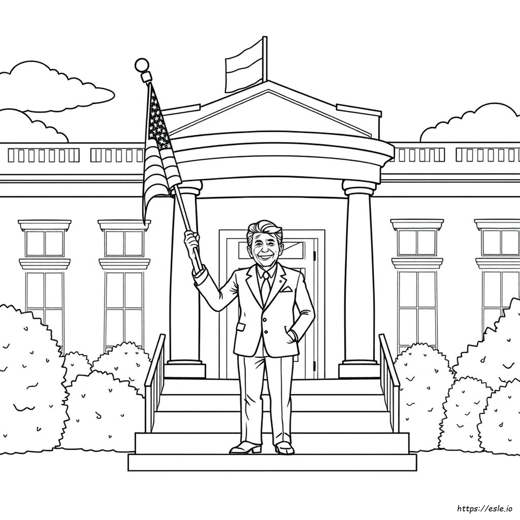 Ronald Reagan Coloring Page