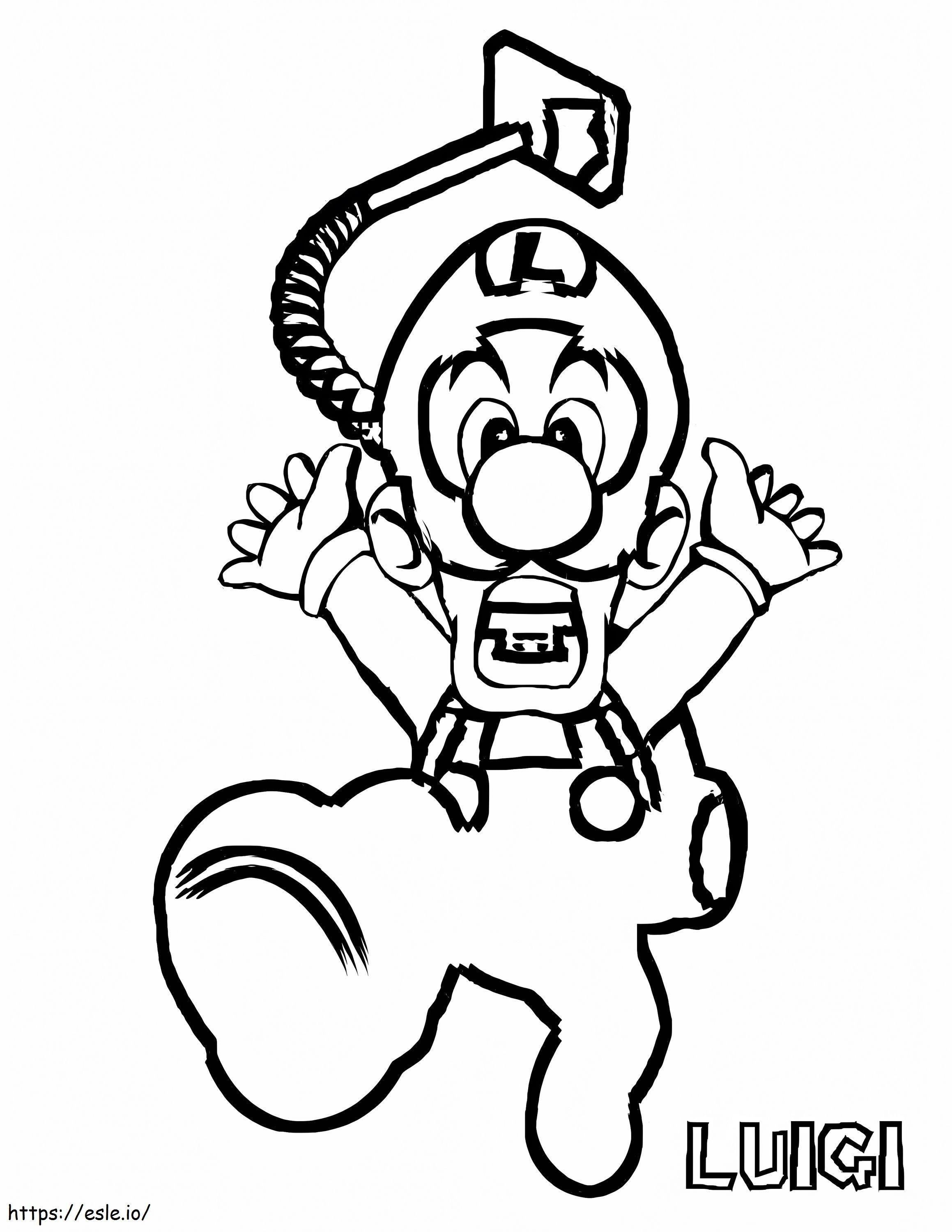 Desenul Diver Luigi de colorat