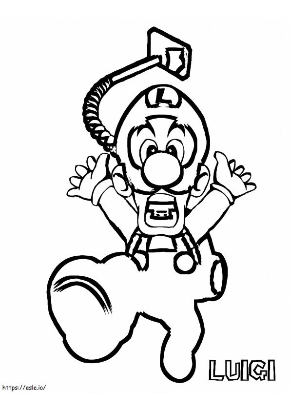 Dibujo Diver Luigi para colorear
