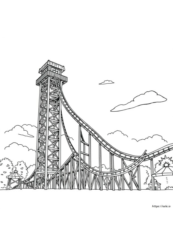 Montanha-Russa Para Colorir