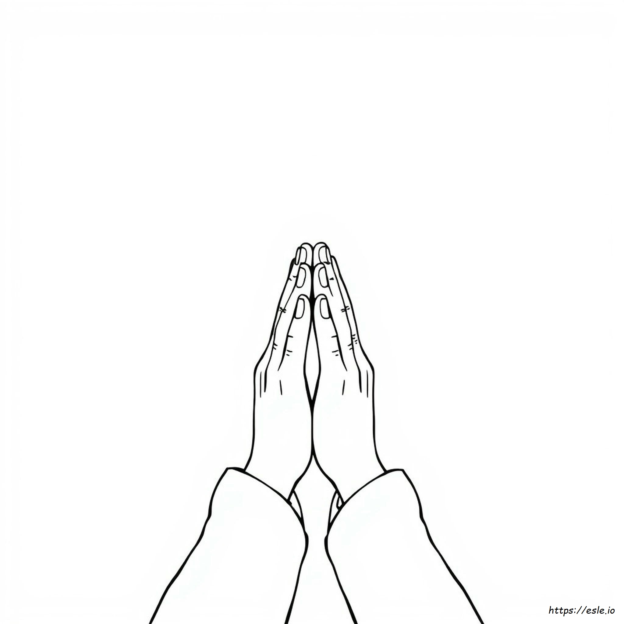 Coloring Page Of Praying Hands