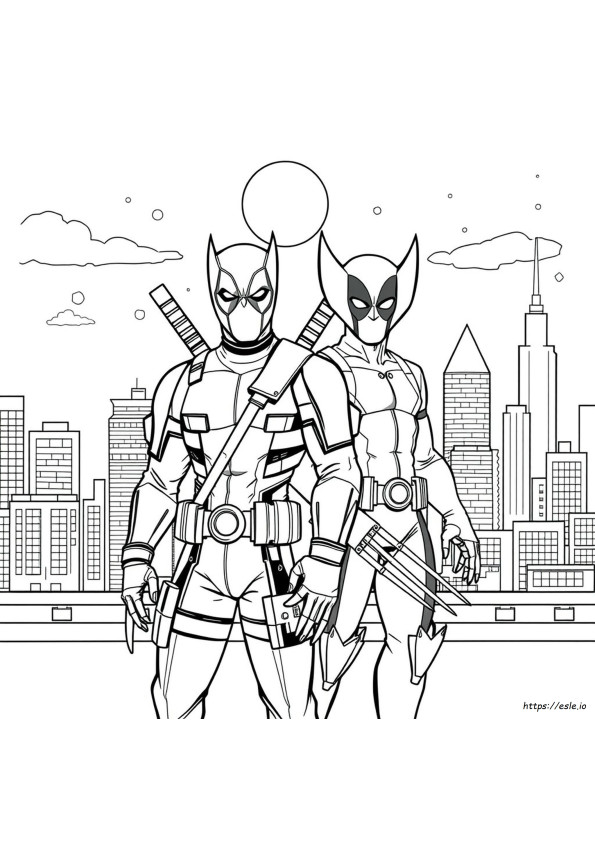 Deadpool En Wolverine Kleurplaten Pdf