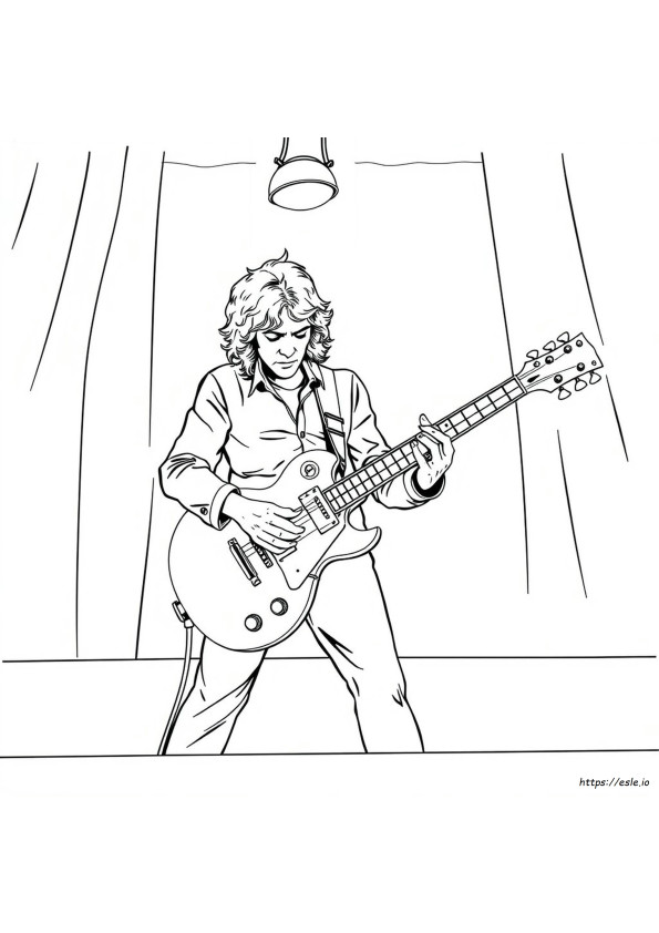 Coloriage Jimmy Page Les Paul