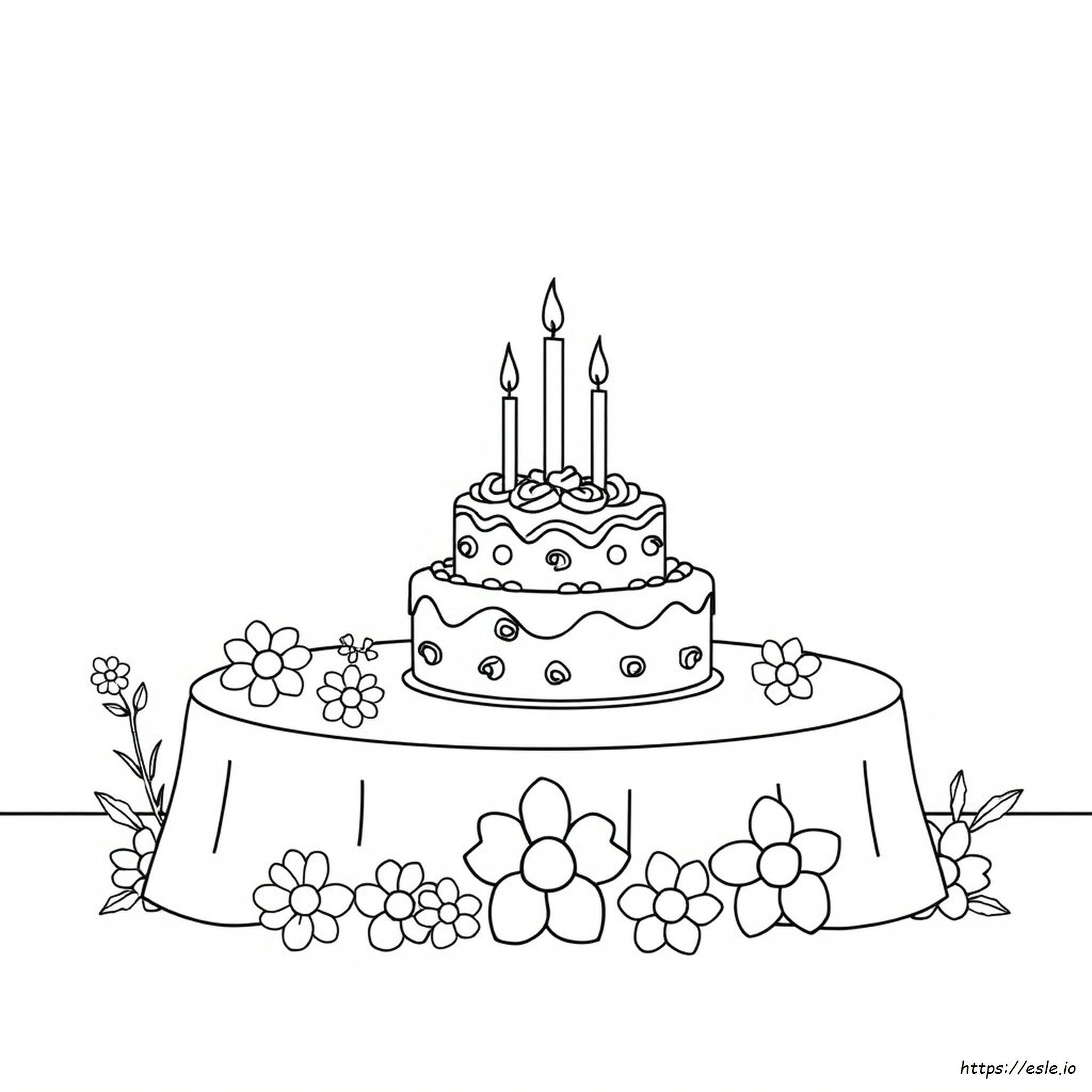 Coloring Picture Of Cake