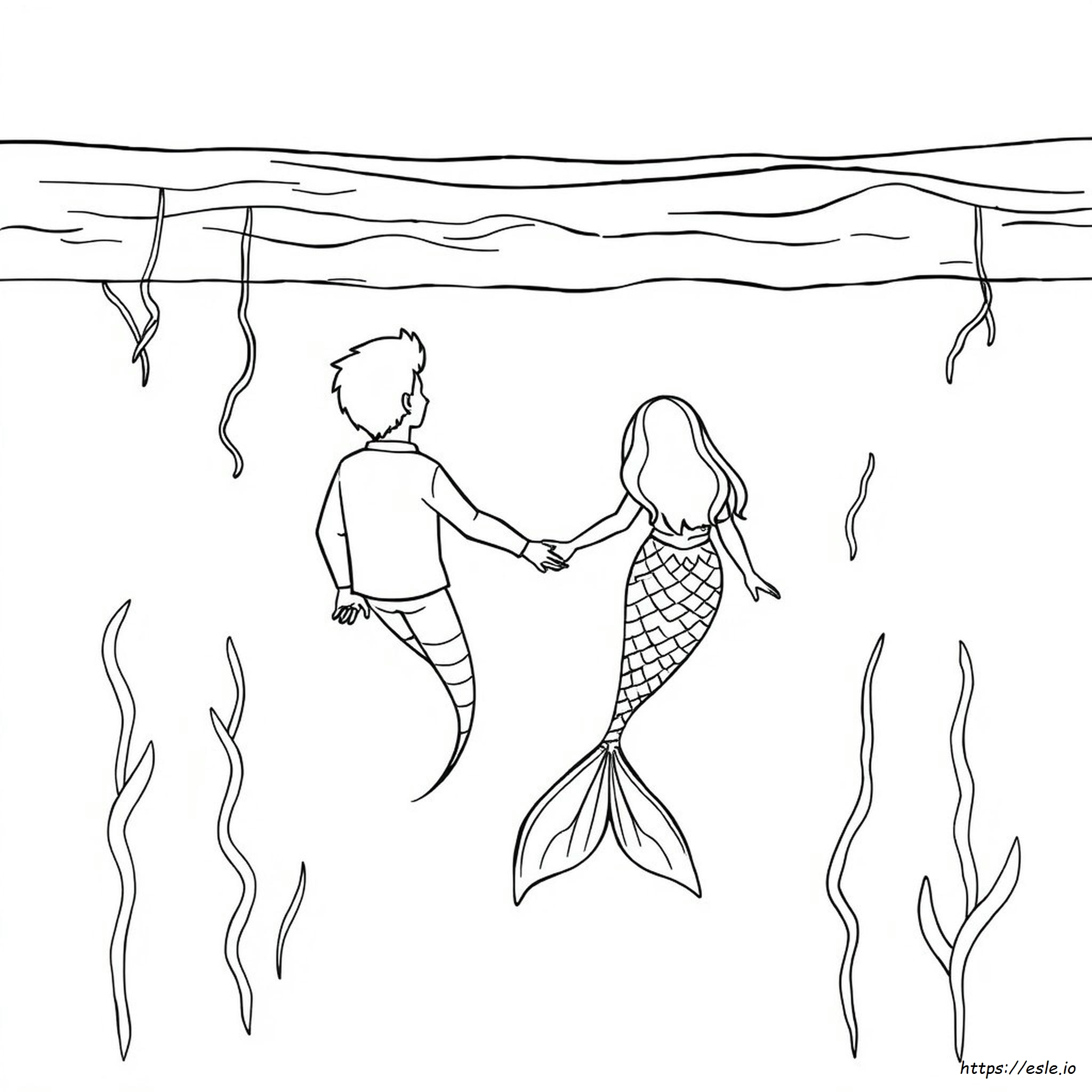 Mermaid Tail Coloring Page