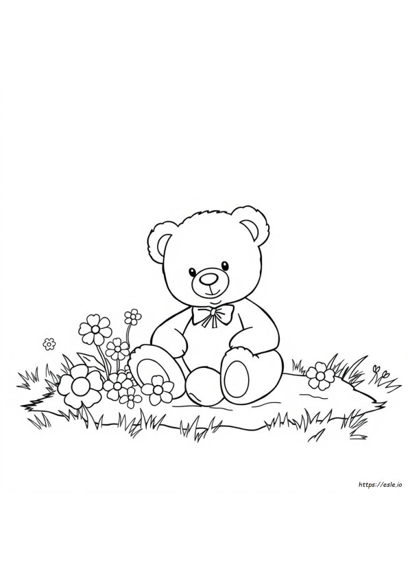 テディベア ぬりえ