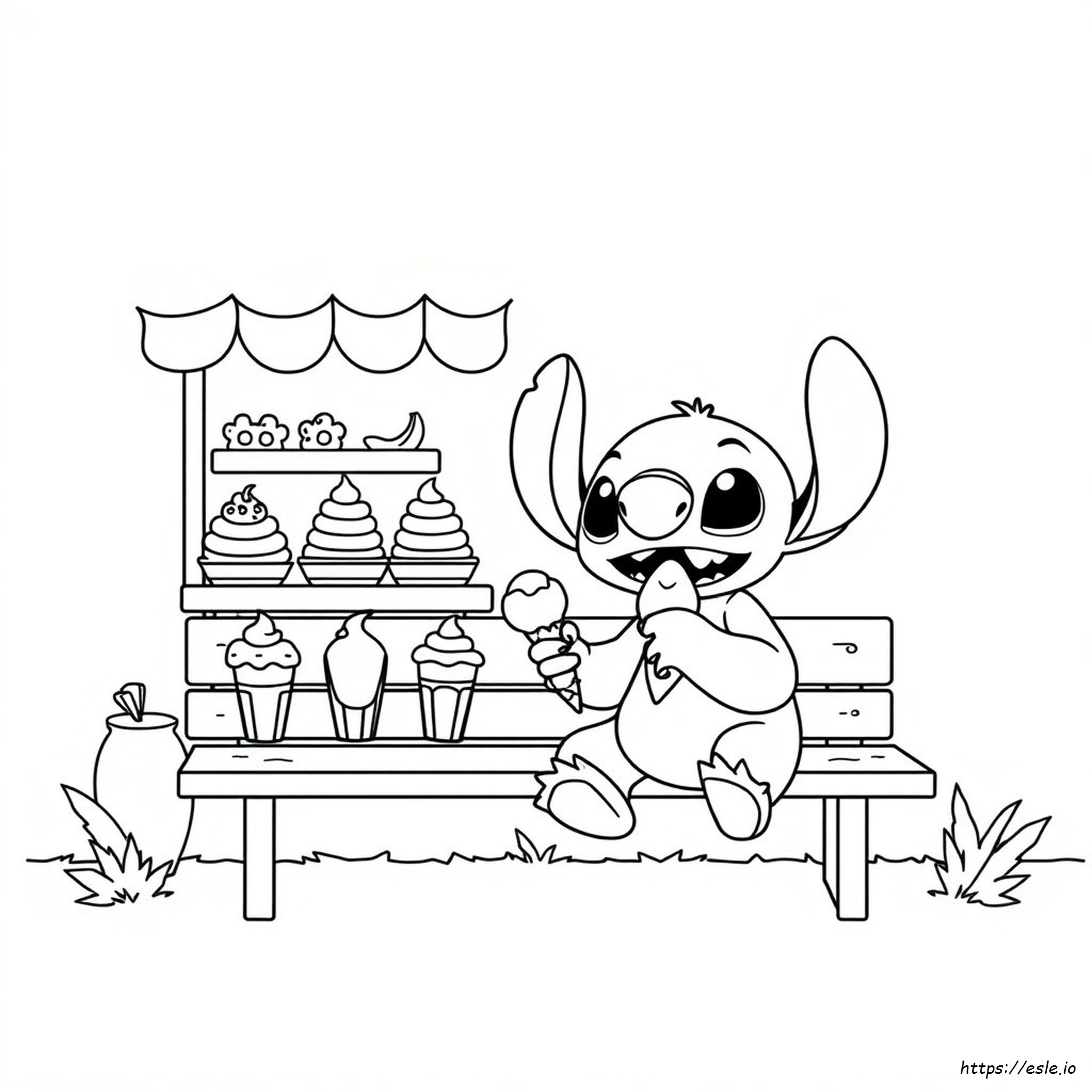 Plușul Stitch Cu Înghețată De Colorat