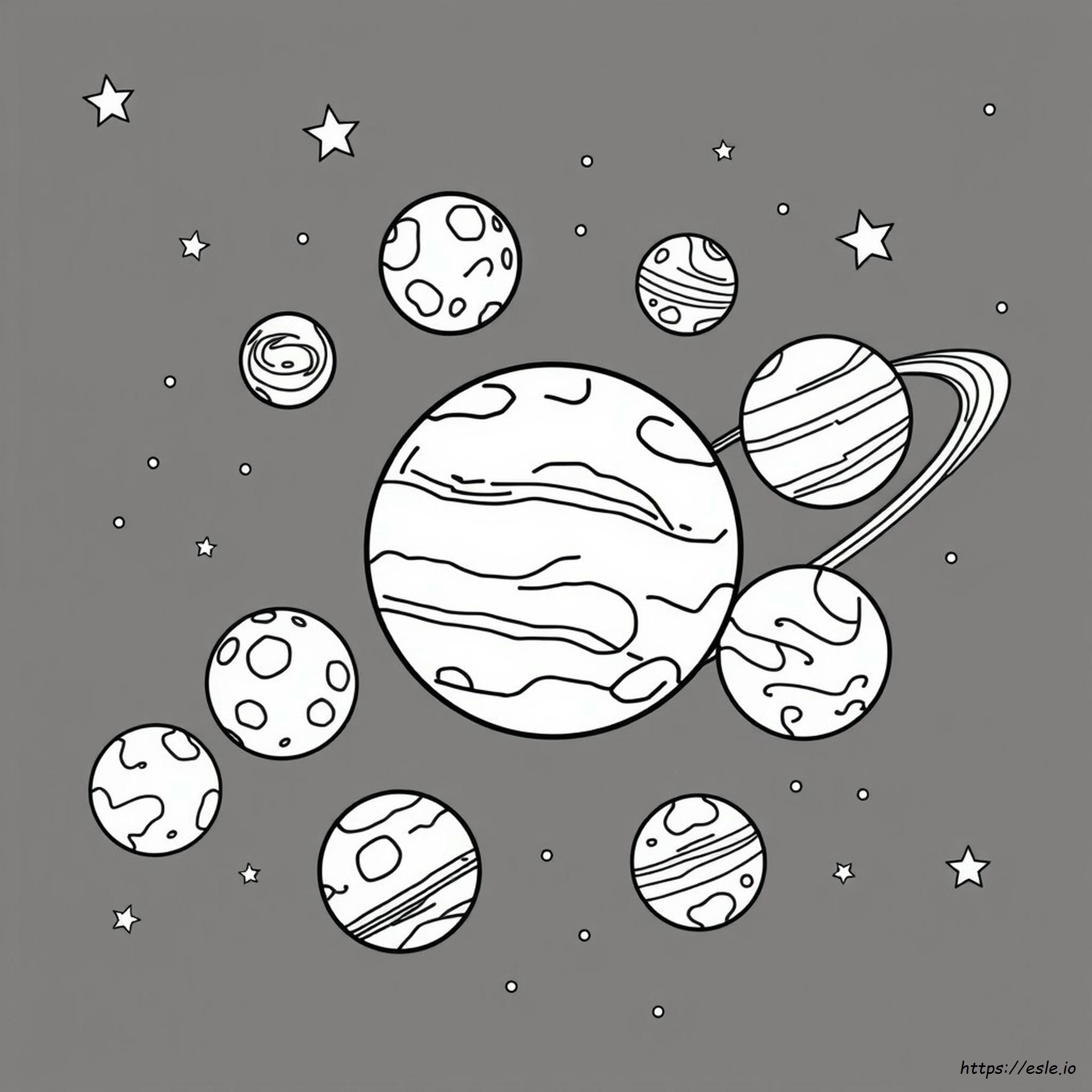 Planeten Ausmalbilder Mit Den 9 Planeten