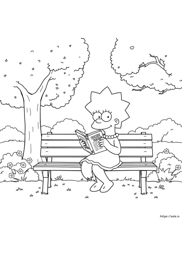 Lisa Simpson De Colorat