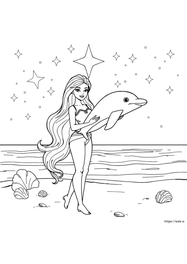 Barbie Magia Dos Golfinhos Para Colorir