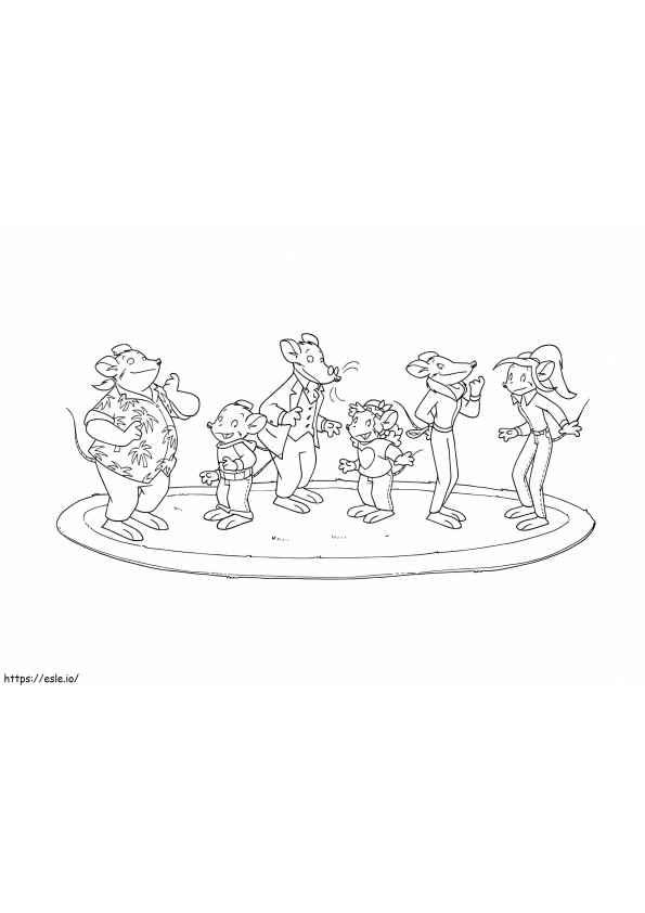 Characters From Geronimo Stilton coloring page