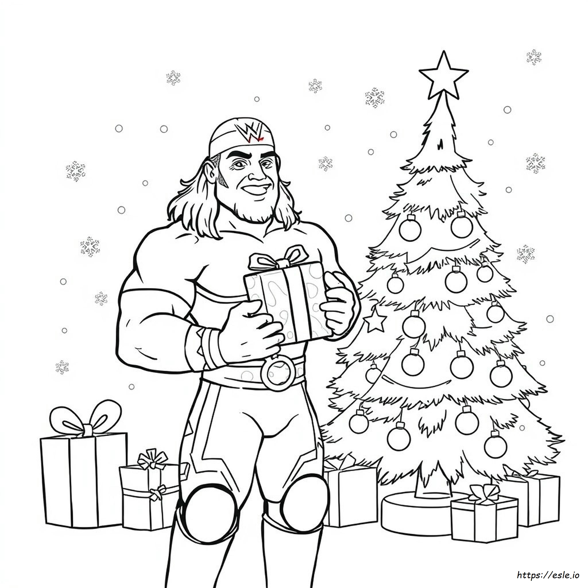 Wwe Christmas Coloring Pages
