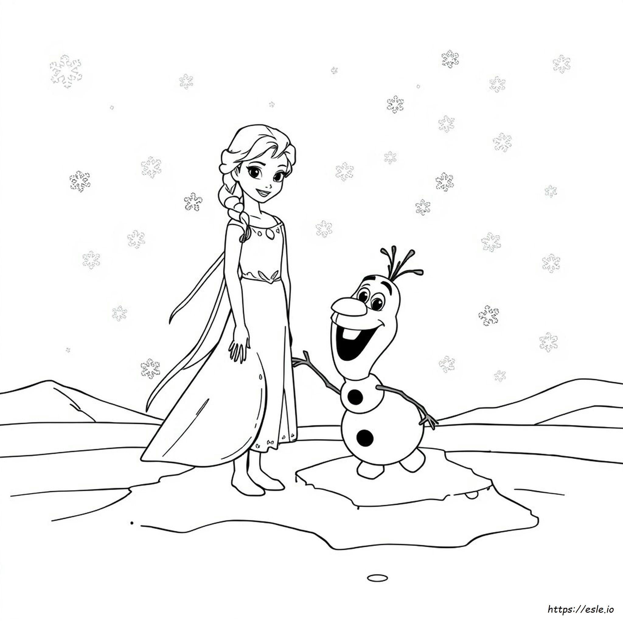 Ana Frozen Coloring Page