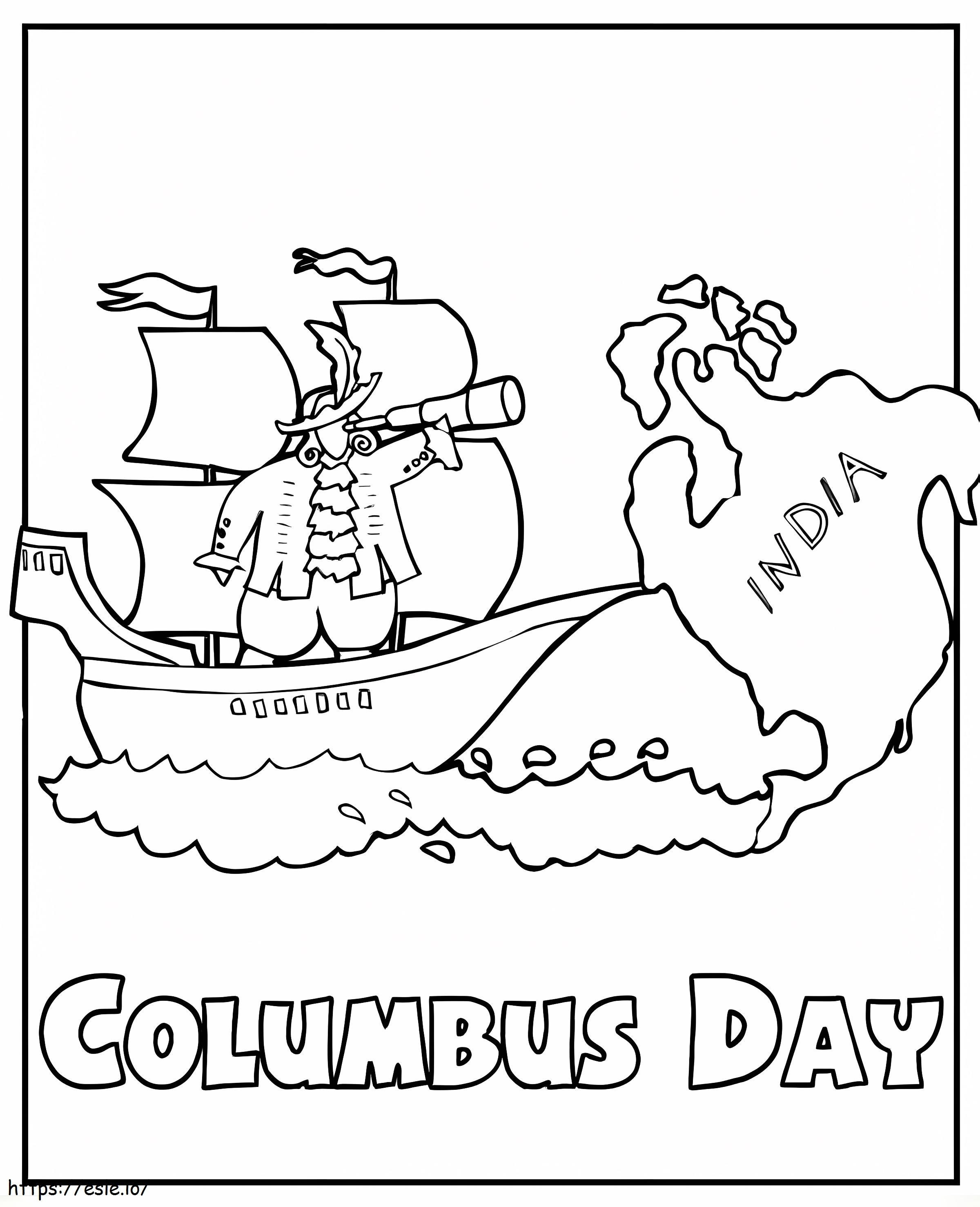 Dzień Kolumba 5 kolorowanka