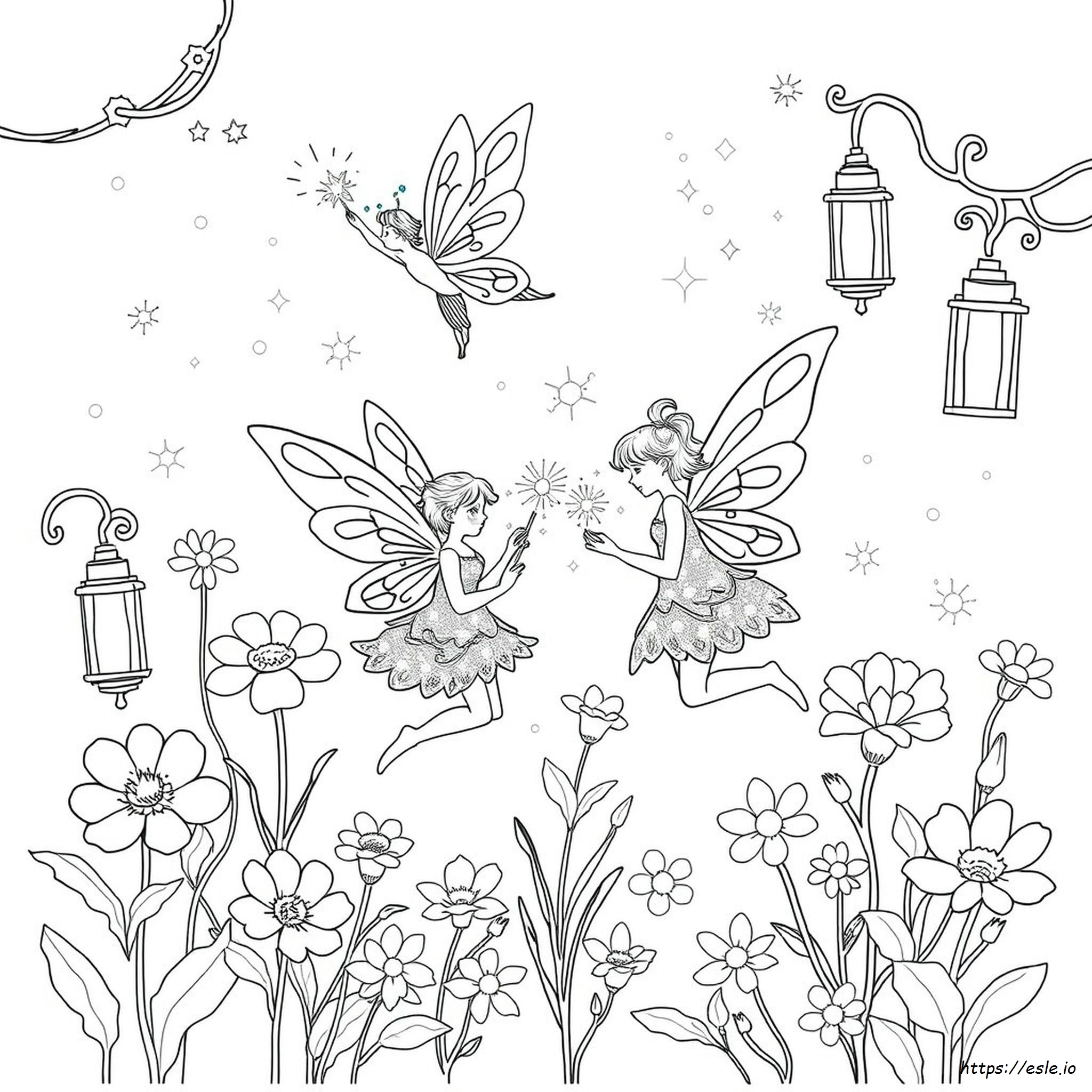 Mystical Fairies Coloring Pages