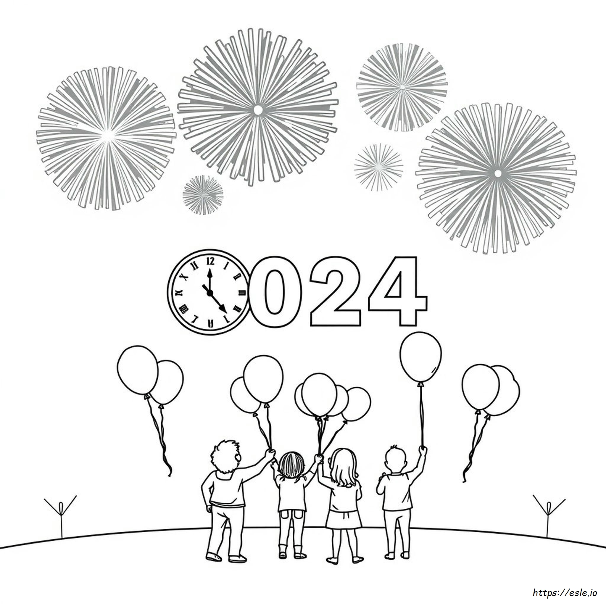 Újévi Színező Oldalak 2024