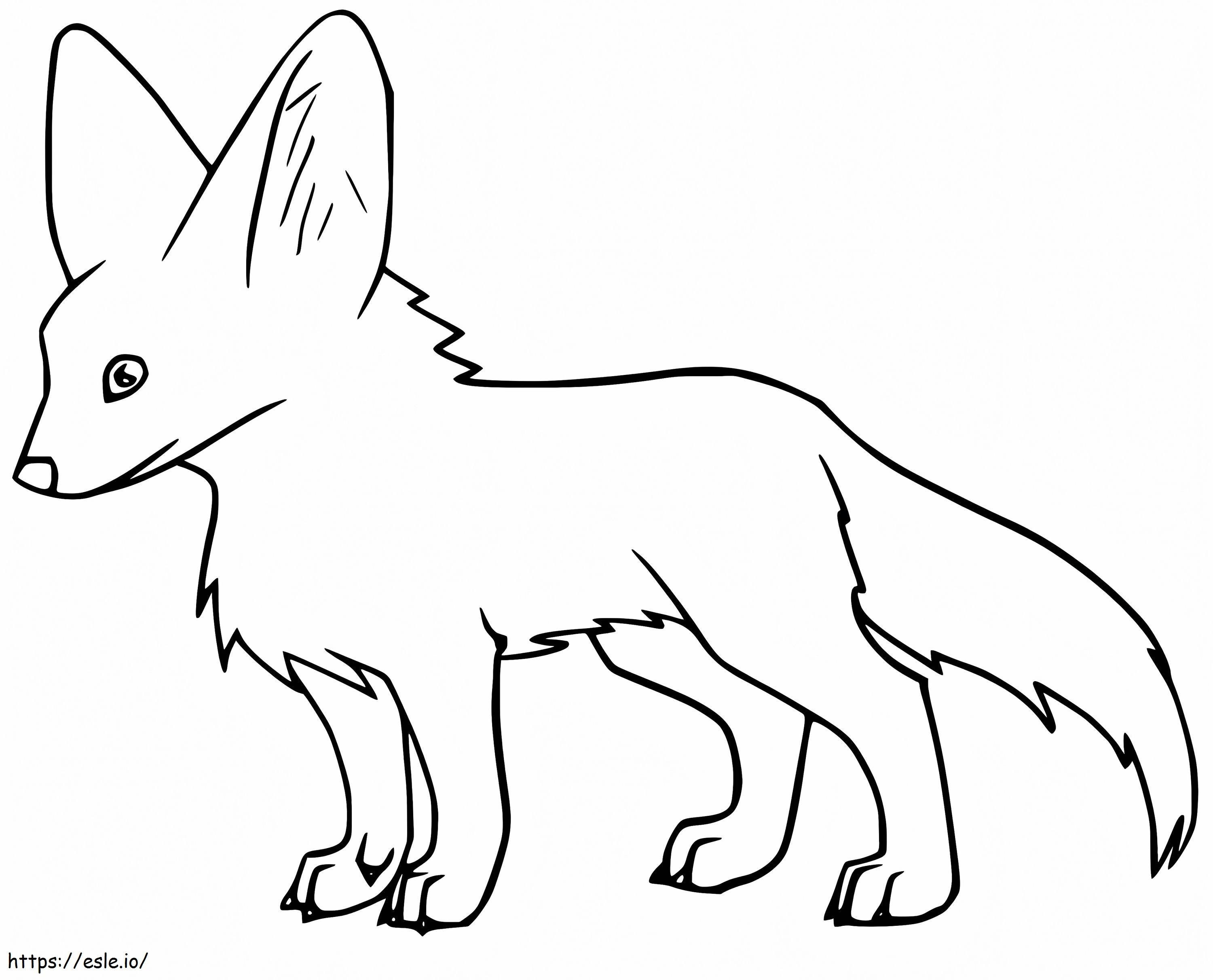 Egy Fennec Fox kifestő