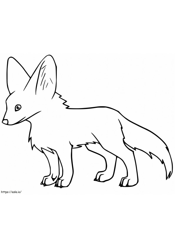 One Fennec Fox coloring page