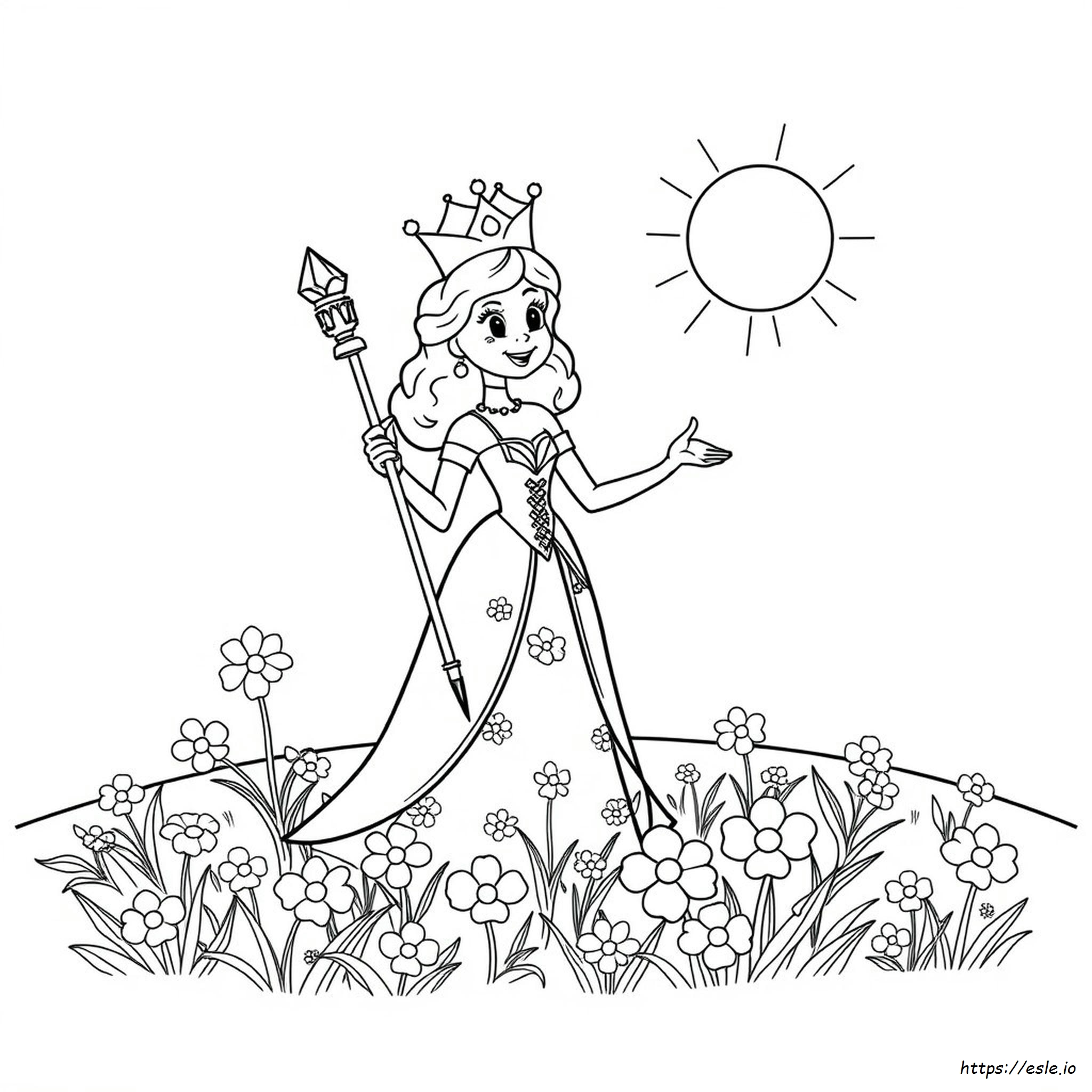 Coloriage Reine Rebondie