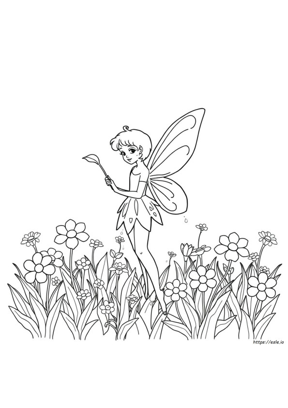 Flower Fairy Coloring Pages Free