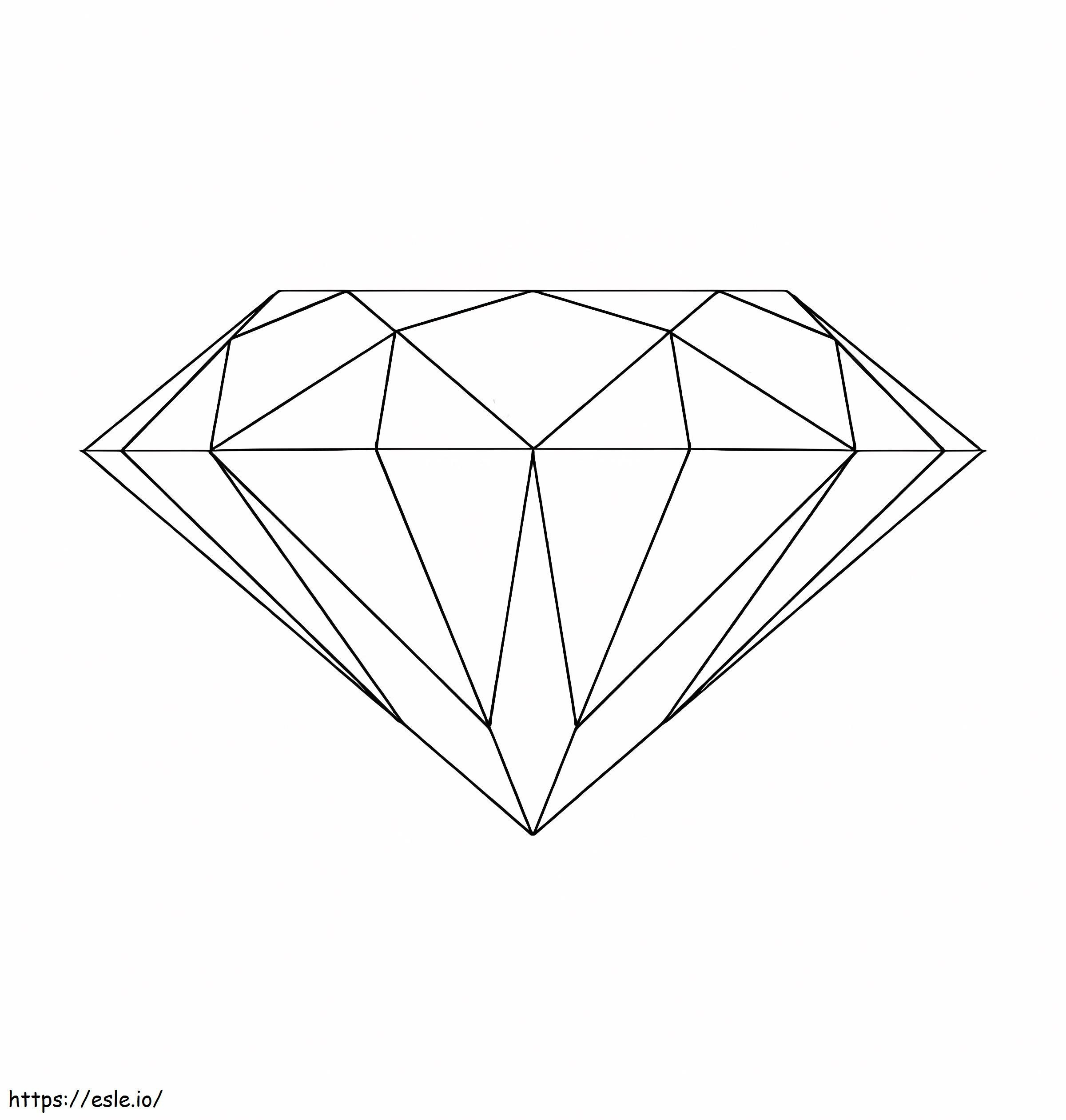 Diamond Printable Free coloring page
