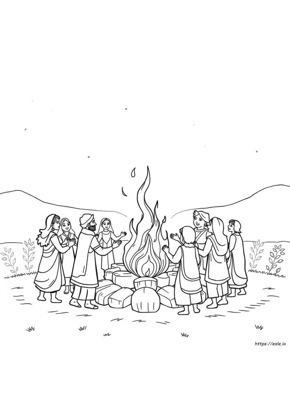 Lohri Colouring Sheets