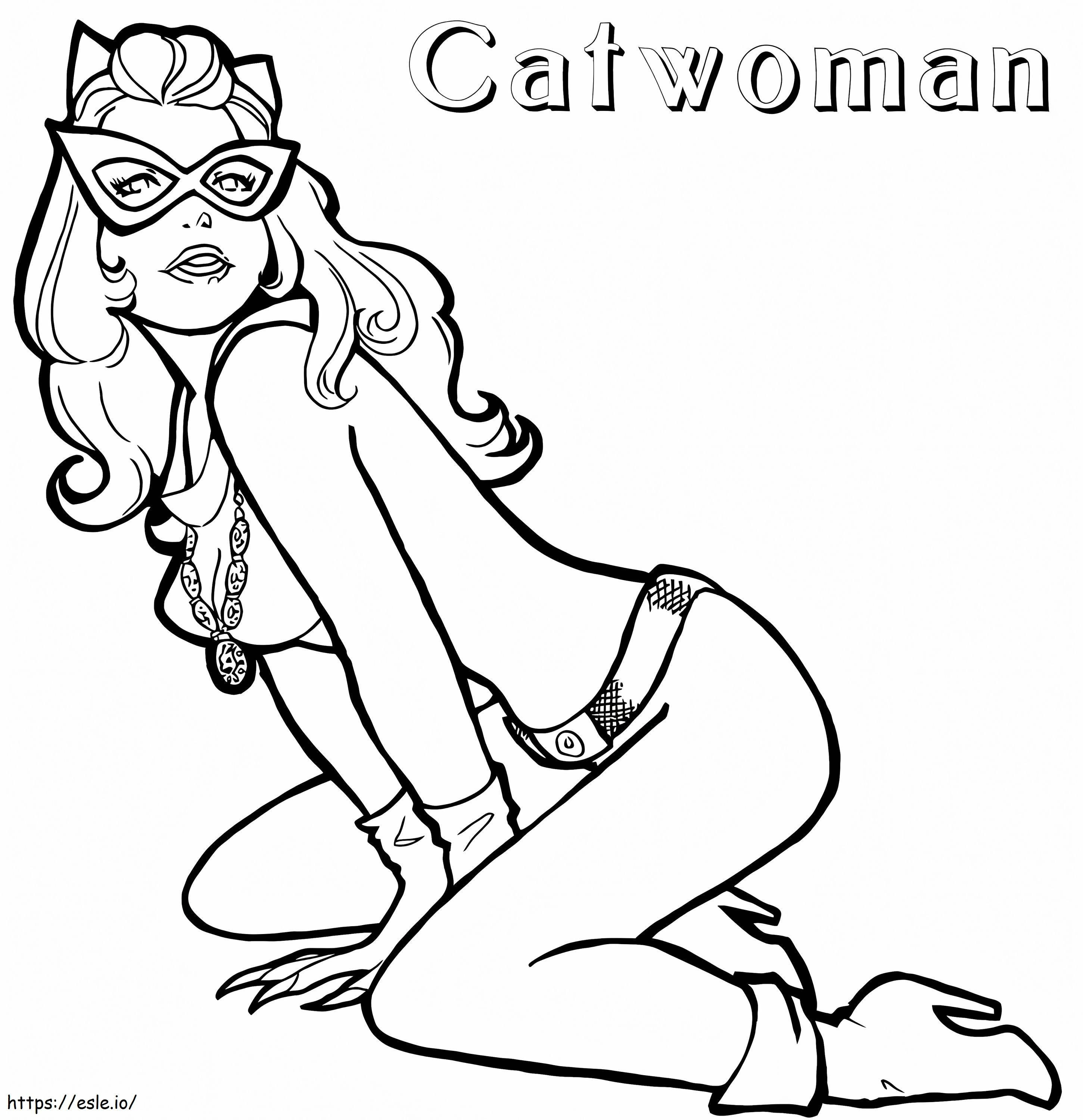 Catwoman 1 da colorare
