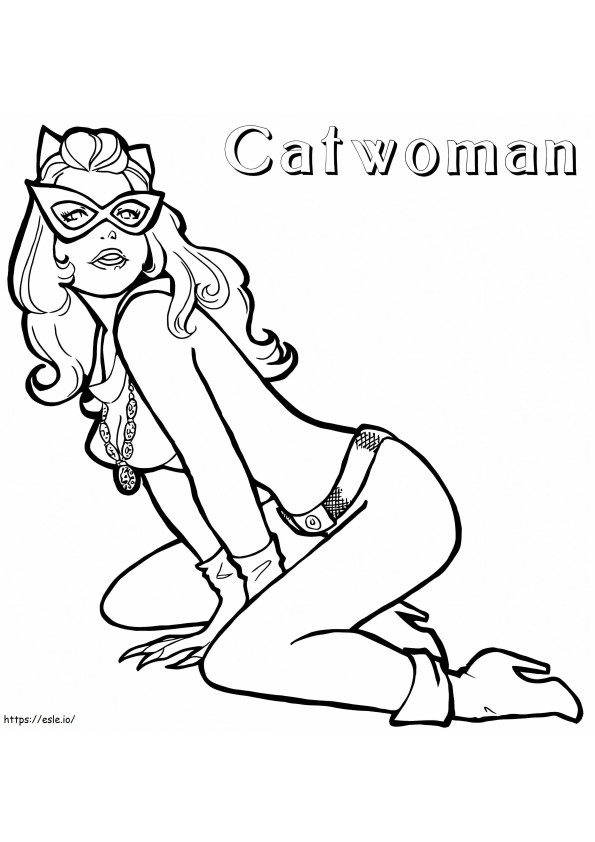 Catwoman 1 coloring page
