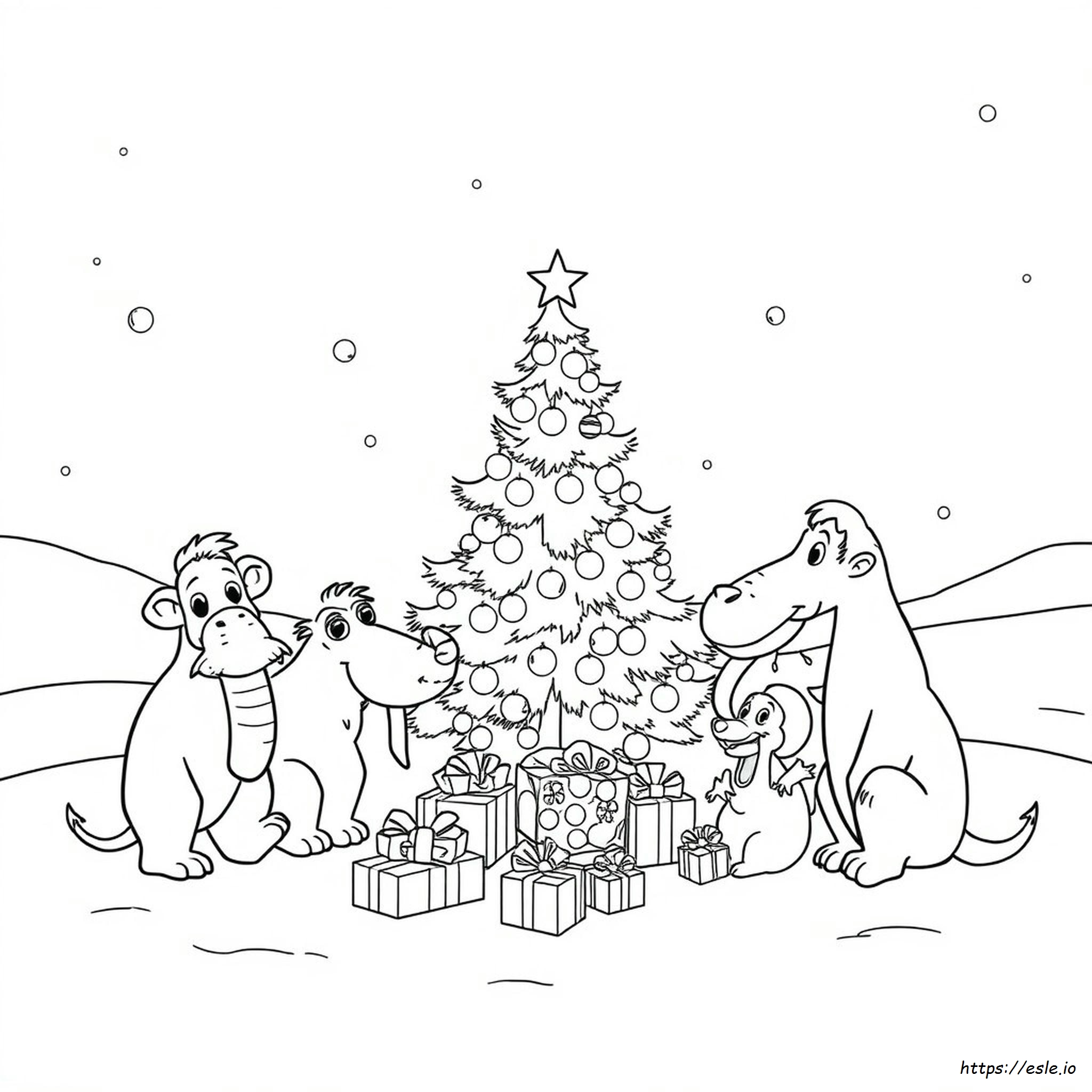 Ice Age Christmas Coloring Pages