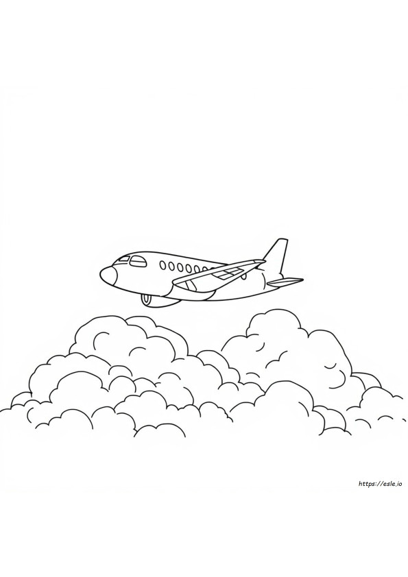 飛行機のぬりえ