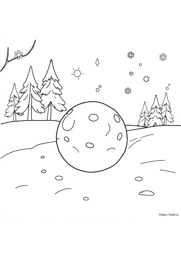 Sneeuwbal Kleurplaat