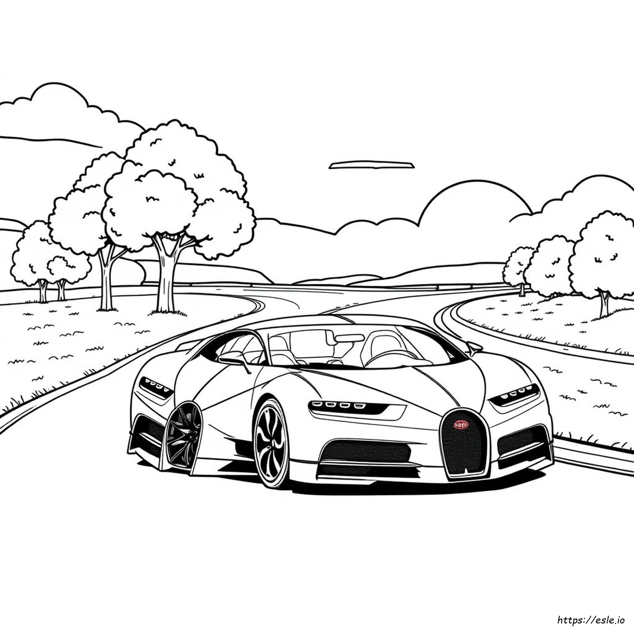 Printable Bugatti Chiron Coloring Pages