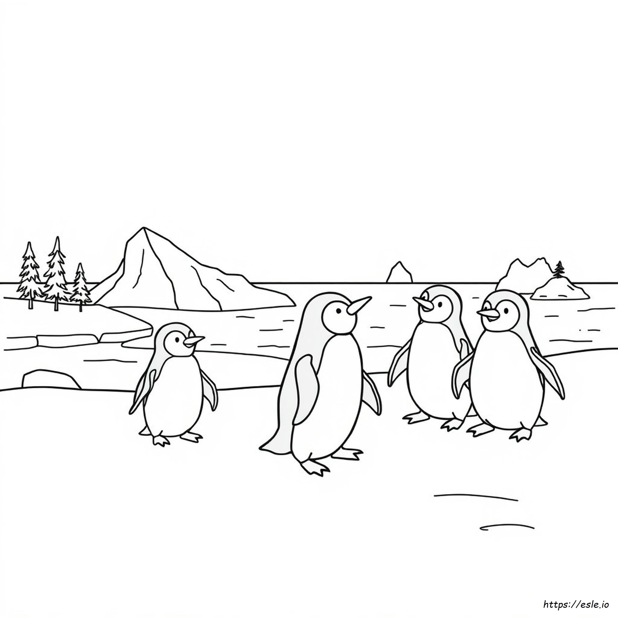 Little Blue Penguin Coloring Page