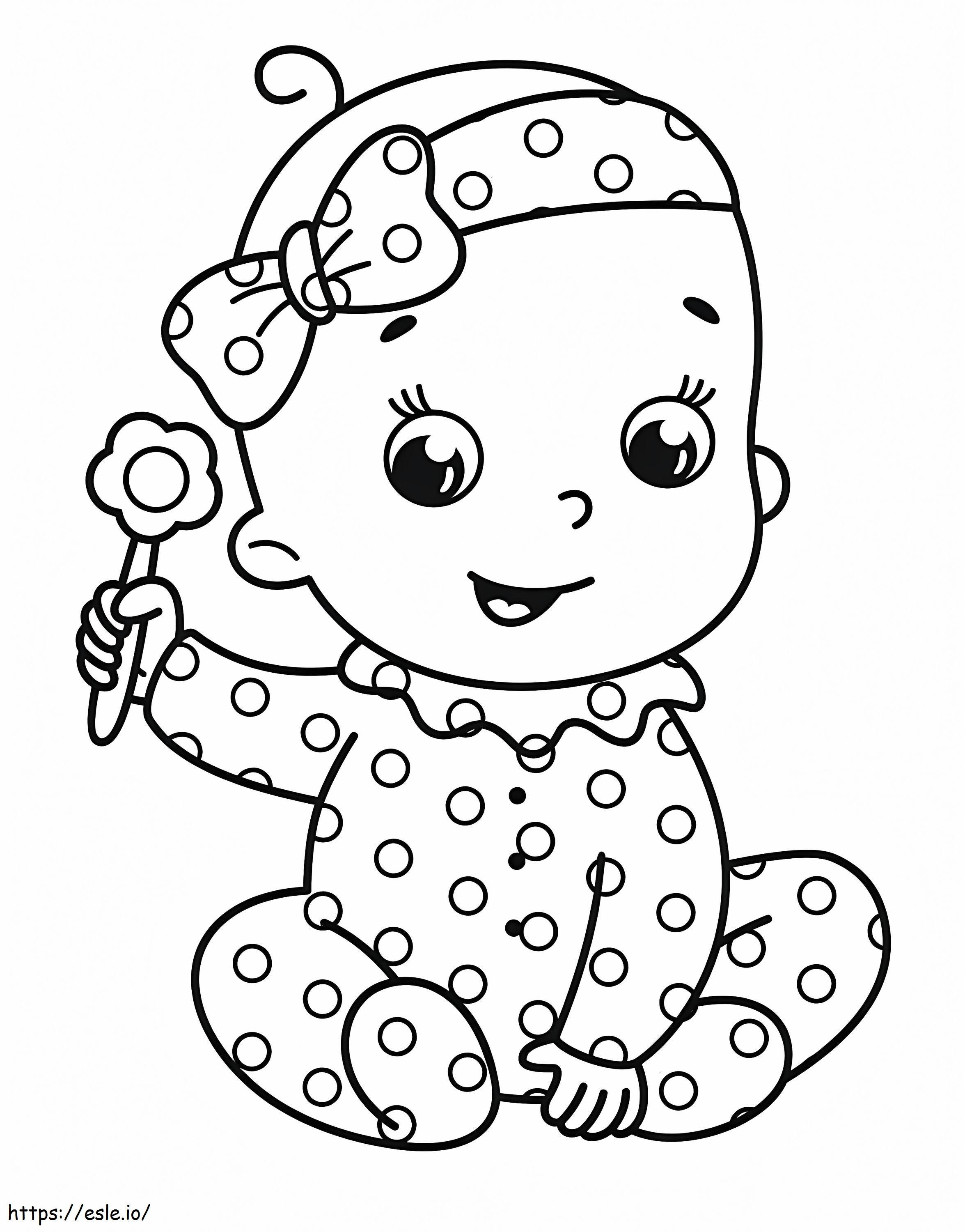 Coloriage Sourires de bébé fille à imprimer dessin