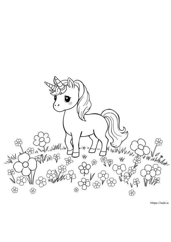 Kawaii Kunicorn Coloring Pages